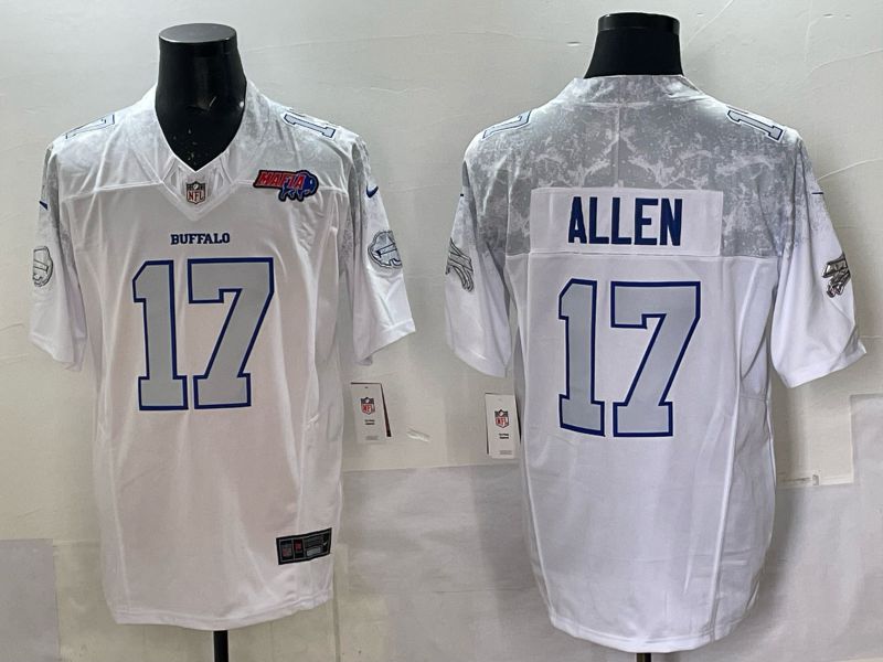 Men Buffalo Bills #17 Josh Allen Nike White 2025 Rivalries Collection Limited NFL Jersey 05->buffalo bills->NFL Jersey